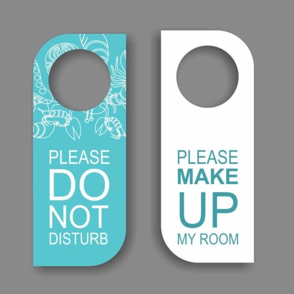 Door Hangers ξενοδοχείων, Do Not Disturb ξενοδοχείων, καρτελάκια Πόρτας Ξενοδοχείων, www.e-braille.gr