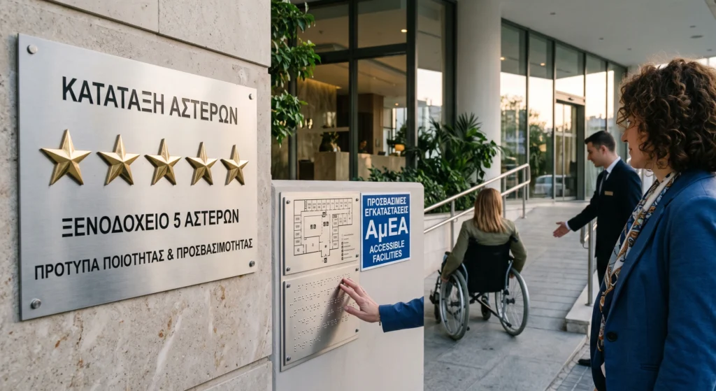 Δωμάτια ΑμεΑ σε Ξενοδοχεία Τα 4 Κριτήρια Braille για την Αστεροποίηση