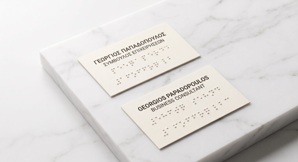 Πόσο Κοστίζουν οι Επαγγελματικές Κάρτες Braille; Τιμές